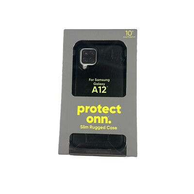 ONN Slim Rugged Phone Case for Samsung Galaxy A12 - Black