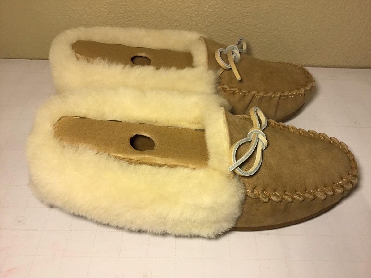 LL BEAN Slipper Womens US 11 M Natural Wicked Good