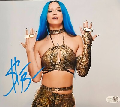 Sasha Banks Signed 8x10 Photo JSA COA WWE Wrestling AEW Mercedes