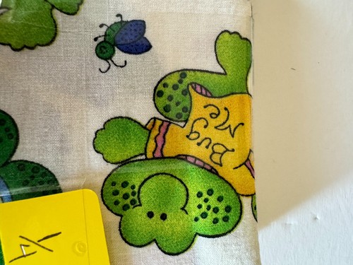 Frog Cotton Fabric White Green 1/4 Yard Kids Fun Playful Animal Bug Me Sewing - Picture 3 of 5