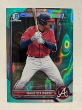 IGNACIO NACHO ALVAREZ 2022 Bowman Draft Chrome AQUA LAVA Refractor # 32/199