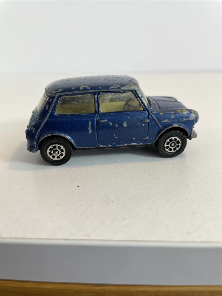 Coche de colección raro Corgi Toys Whizzwheels Morris Mini Minor Miniminor azul 3396/69 Foto 4 de 4