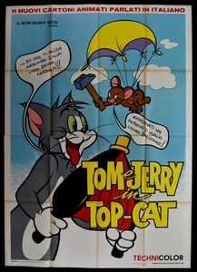 Details About M209 Manifesto 4f Tom E Jerry In Top Cat Cartone Animazione Mgm