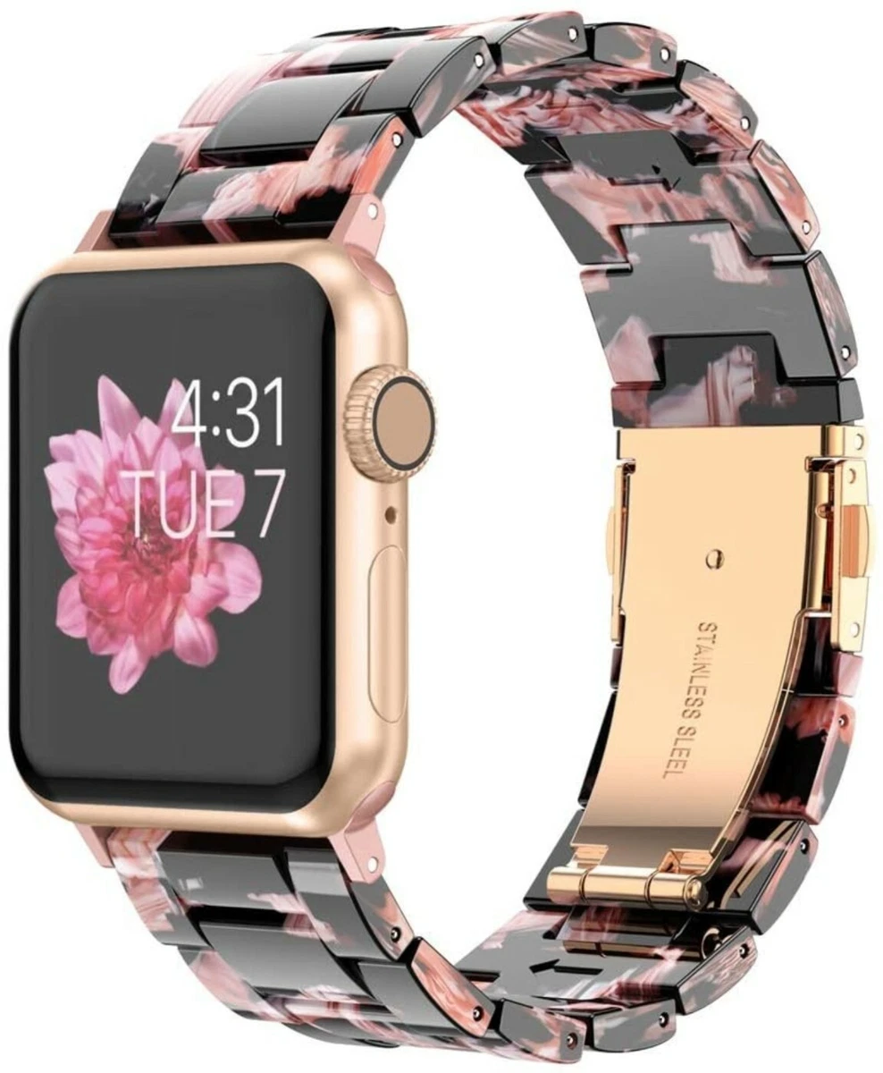 Wearlizer Floral Leather Band Compatible with Apple Watch Band