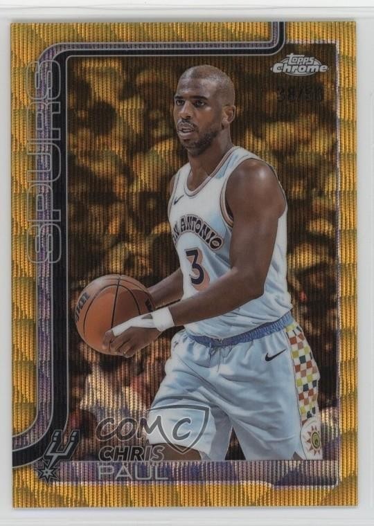 2025-26 Topps Chrome Gold Wave Refractor 38/50 Chris Paul #219 6m7
