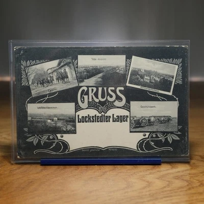 Lockstedter Lager Holstein 1916 Feldpost Militär Casino Geschützpark gel. AK - Bild 1 von 4