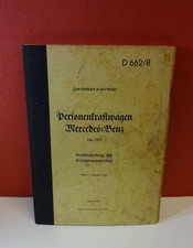 Original Old Mercedes Benz 170 V D6628 Operating Instructions Wehrmacht 1940