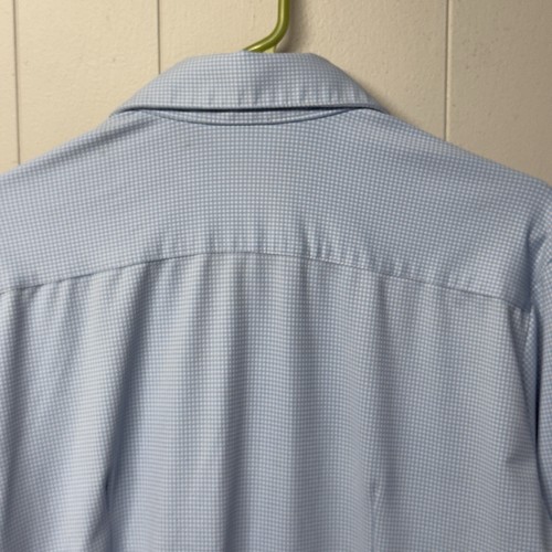 Mizzen + Main Spinnaker Shirt Trim Fit Button Up Mini Check Blue Men L GUC - Bild 9 von 11