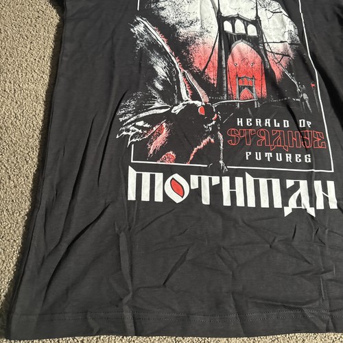 Black Craft Cult Graphic Tee T-Shirt Size M Black Goth Mothman - Picture 2 of 10