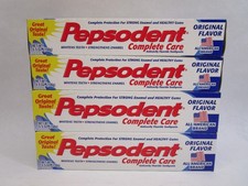 4 Packs - Pepsodents Complete Care Floride Toothpaste Original Flavor 5.5 oz EA 0.65 per gallon