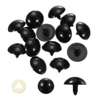 35Mm Sicherheitsaugen, 20 StüCk Kunststoff-Bastelaugen Mit Schutzfolie, Schwarz