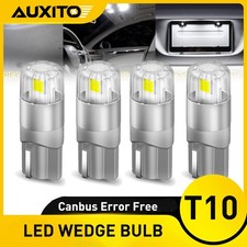 4X T10 White 2smd 194 168 Light Bulb Wedge Tail Plate Parker Interior Globe Dash