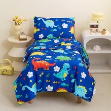 Navy Toddler Bedding Set, Bed in A Bag Toddler Comforter Set