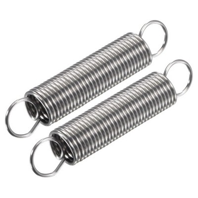 Compression Spring 1.5x15x80mm, Capacity 8.6Lbs, Silver, 2PC General Purpose