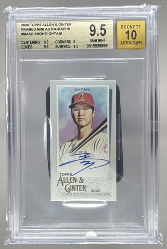 Shohei Ohtani #MA-SO 2020 Topps Allen & Ginter Mini Autographs card