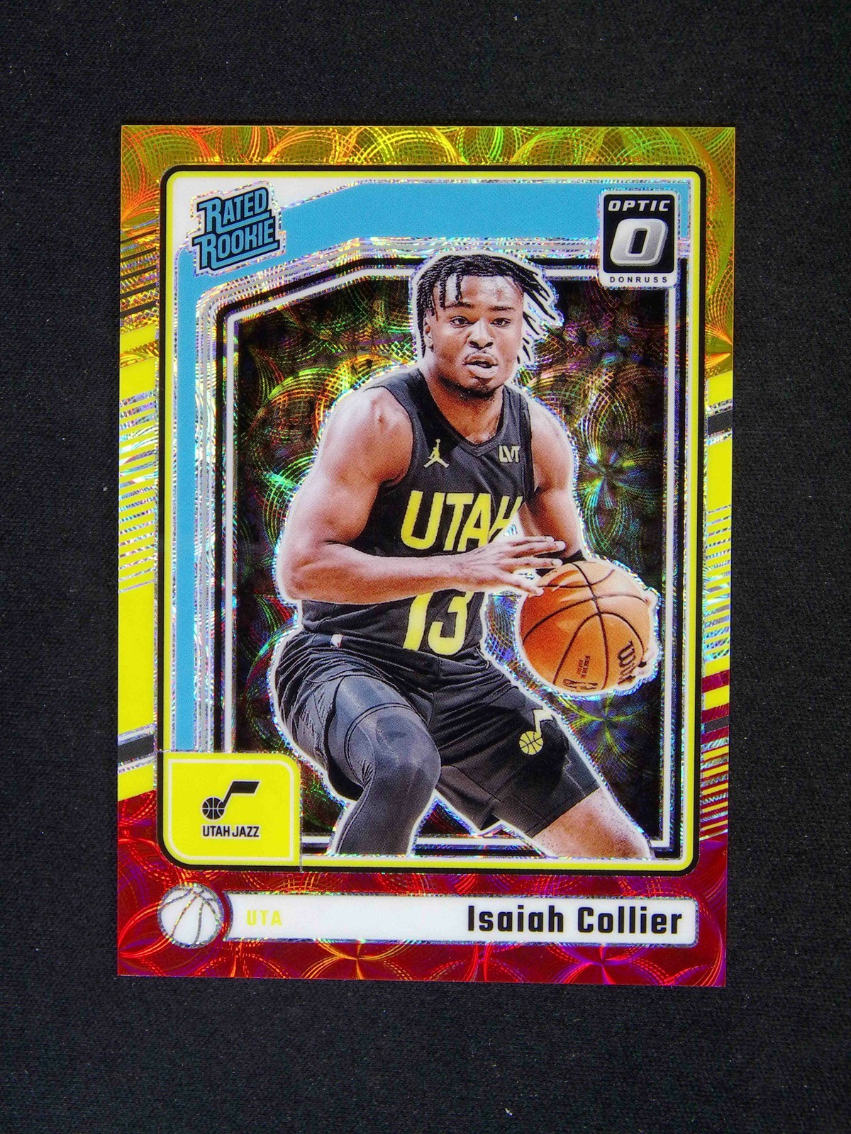 2024-25 Donruss Optic Isaiah Collier #295 RC Red And Gold International /99
