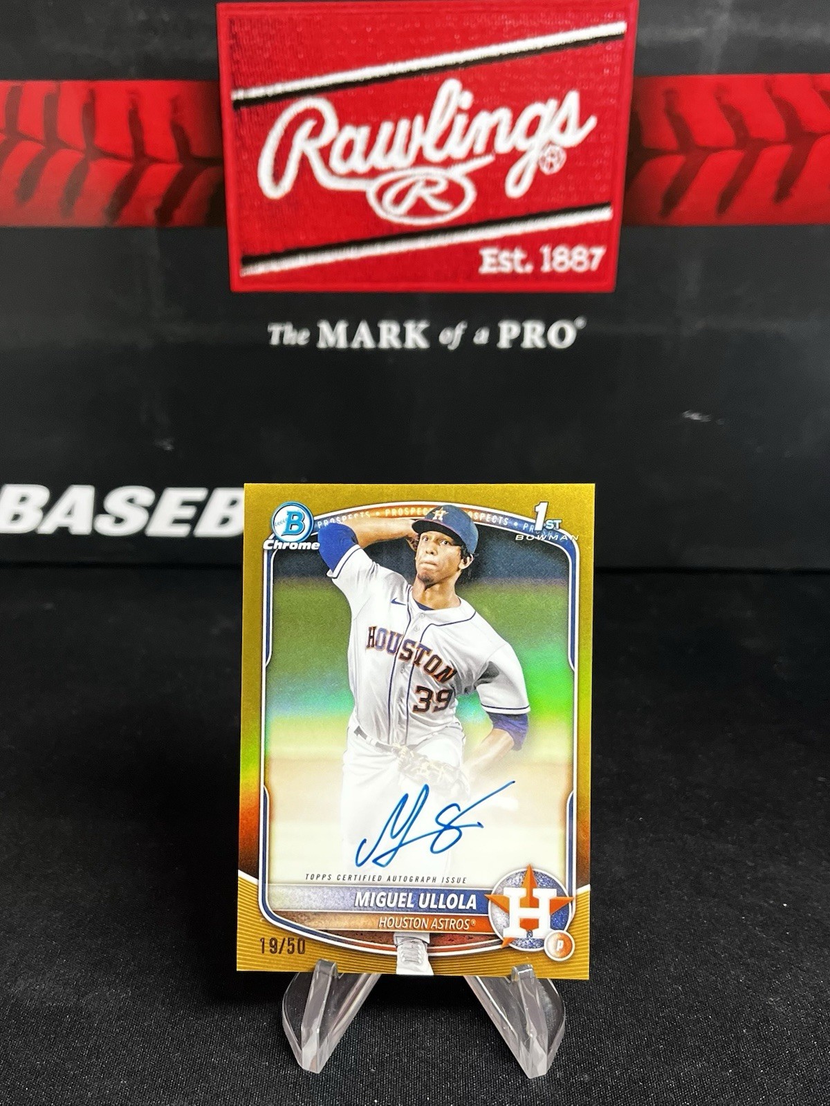 2025 Bowman Chrome Miguel Ullola Gold Refractor Auto /50 #CPA-MU 1st Astros