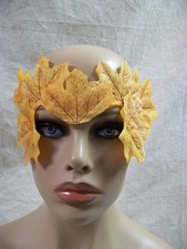 Yellow Leaf Eye Mask Forest Nymph Masquerade Mother Nature Dryad Autumn Fairy