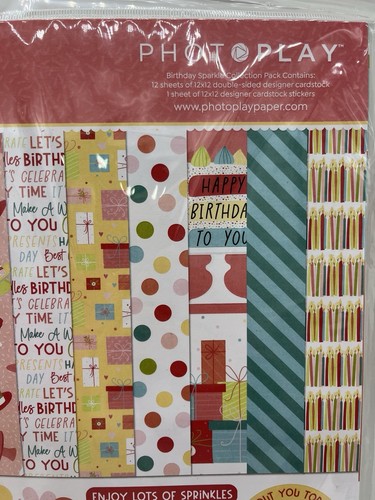PhotoPlay Sammlung Paket 12"X12" - Geburtstag Glitzer (1er Pack) Scrapbooking Neu - Bild 4 von 11