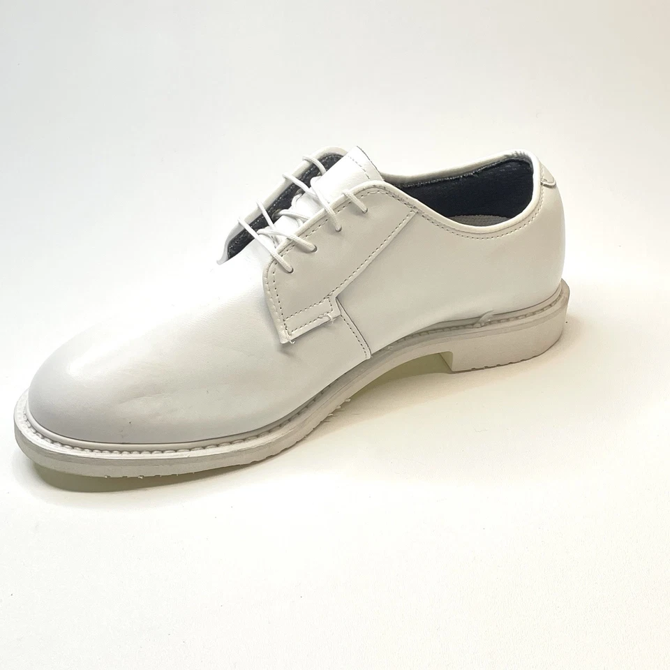 Bates Lites 女式鞋 10 M 码白色皮革制服牛津 07131 军用 — 第 2/4 张图片
