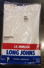 Mens J.E. Morgan Long Johns Medium Pants Thermal Underwear Poly Cotton Blend Vtg
