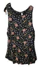 Old Navy Tank Dress Womens Black Floral Boho XXL 2XL Sleeveless 