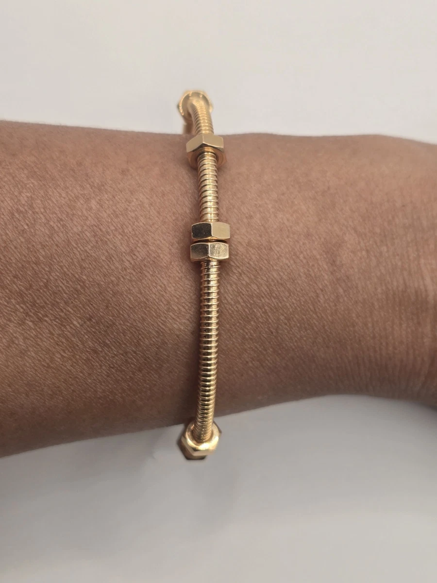 18k Solid Gold Pre Owned Authentic Ecrou De Cartier Nuts & Bolt