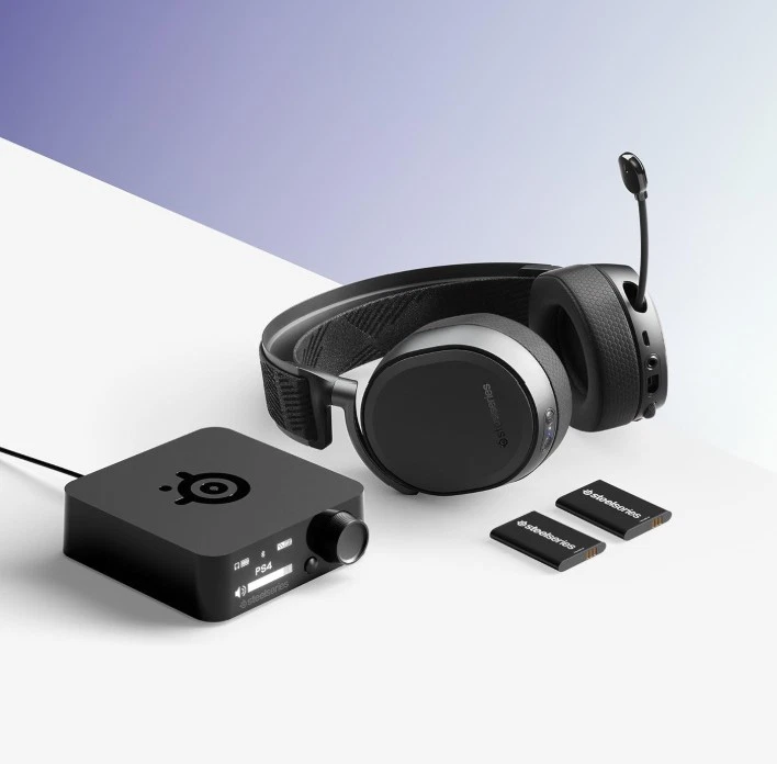 Auriculares inalámbricos para juegos SteelSeries Arctis Pro inalámbricos + Bluetooth para PS4 y PC Foto 2 de 4