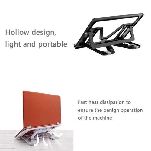 Plastic+Silicone Notebook Holder Folding Computer Stand Notebook Accessories - Afbeelding 3 van 11