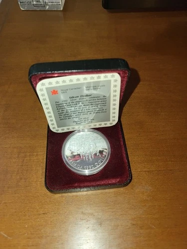Royal Canadian Mint Proof 925 Silver Dollar Coin 1992 Stagecoach Service 1817