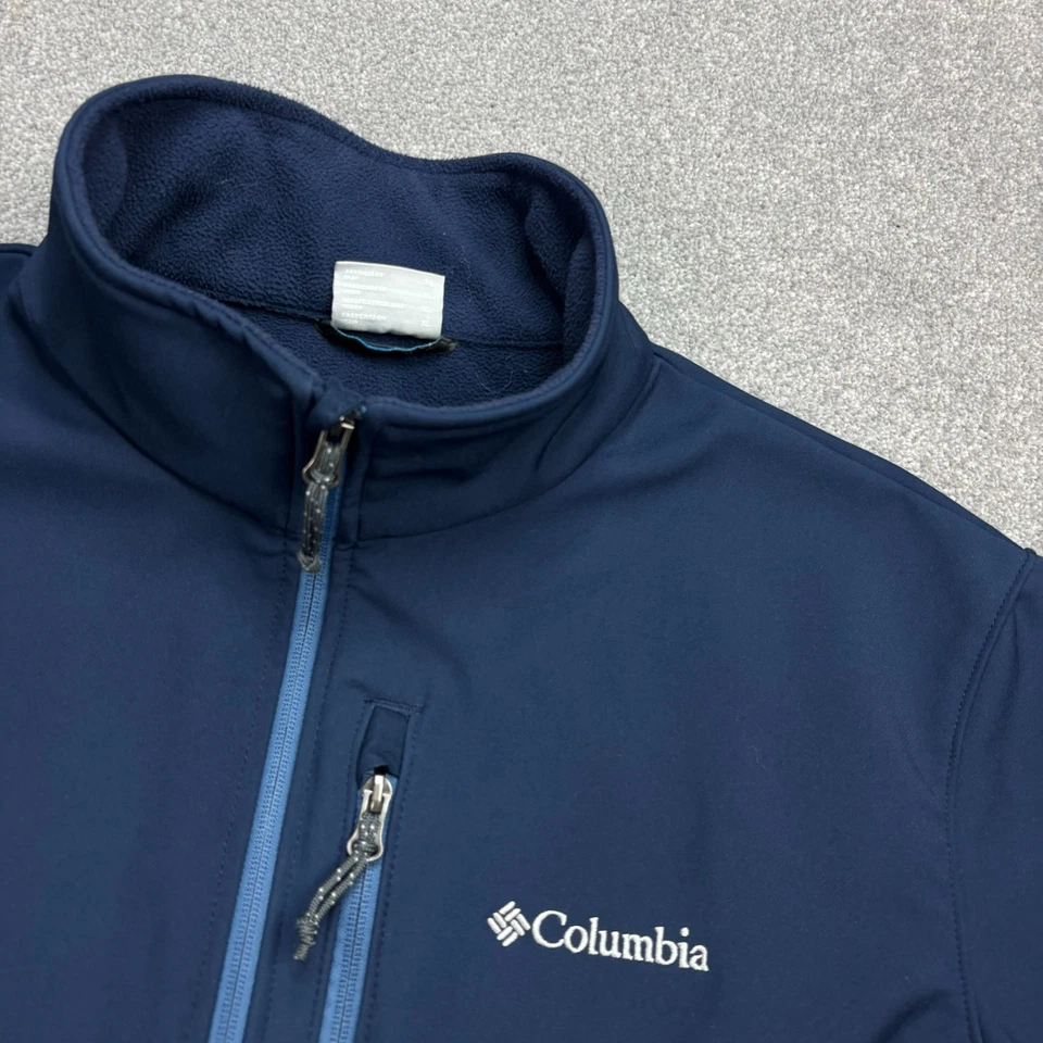 Columbia Jacket Adult X Large Blue Fleece Lined Full Zip Outdoors Hiking Men - Image 3 of 4