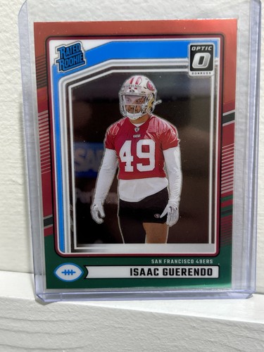 2024 Donruss - Rated Rookie Optic Preview Red & Green Prizm #336 Isaac Guerendo - Picture 1 of 2