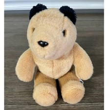 Vintage 1988 Eden Tan Teddy Bear with Black Ears Plush