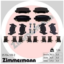 Satz Bremsbeläge Bremsklötze hinten für Jeep Cherokee KL | 24089638