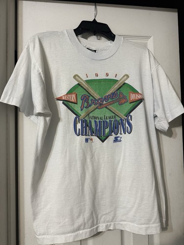 Vintage 1991 Atlanta Braves National League Champions MLB T-Shirt Herren Gr. XL