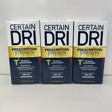 3 Pack Certain Dri PRESCRIPTION STRENGTH Clinical Antiperspirant 1.2oz EXP 4/25