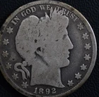 1892 Barber Half Dollar