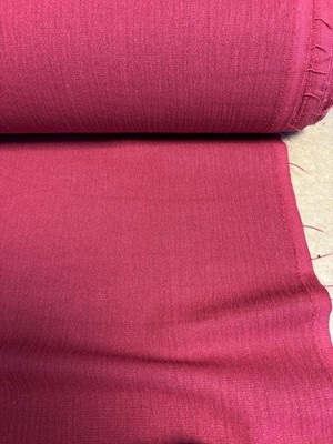 5 Meter roter Crinkle (kreppähnliches Gefühl) Leinenmischung leichter Deadstock Stoff