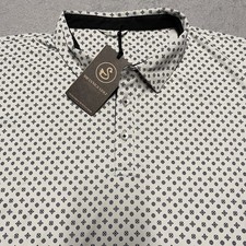 Swannies Golf Polo Mens 2XL Geometric Performance Hazelwood All Over Print Read