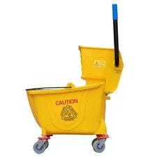 Side Press Wringer Combo Commercial Floor Cleaning Rectangular Mop Buckets