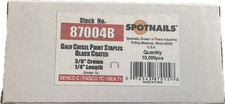 Spotnails 87004B 22 Gauge Black Coated Upholstery Staples 3/8" crown 1/4" Long