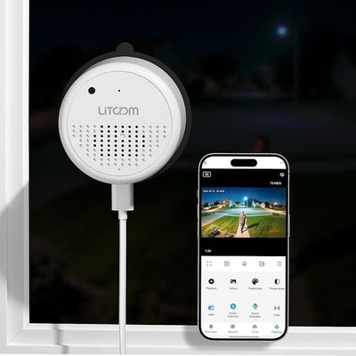Litokam Fensterkamera 3MP 2K, 2,4GHz & 5GHz Innenkameras für Heimsicherheit...