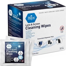 Anti-Fog Lens and Screen Cleaning Wipes for Eyeglasses, Touch Screens, Premoiste