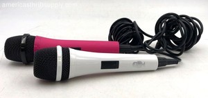Singing Machine SMM205P Lot of 2 Uni-directional Dynamic Wired Microphones 