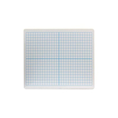 Graphing Two-Sided Dry Erase Board, Computational Grid Format, 12'' x 9'', White