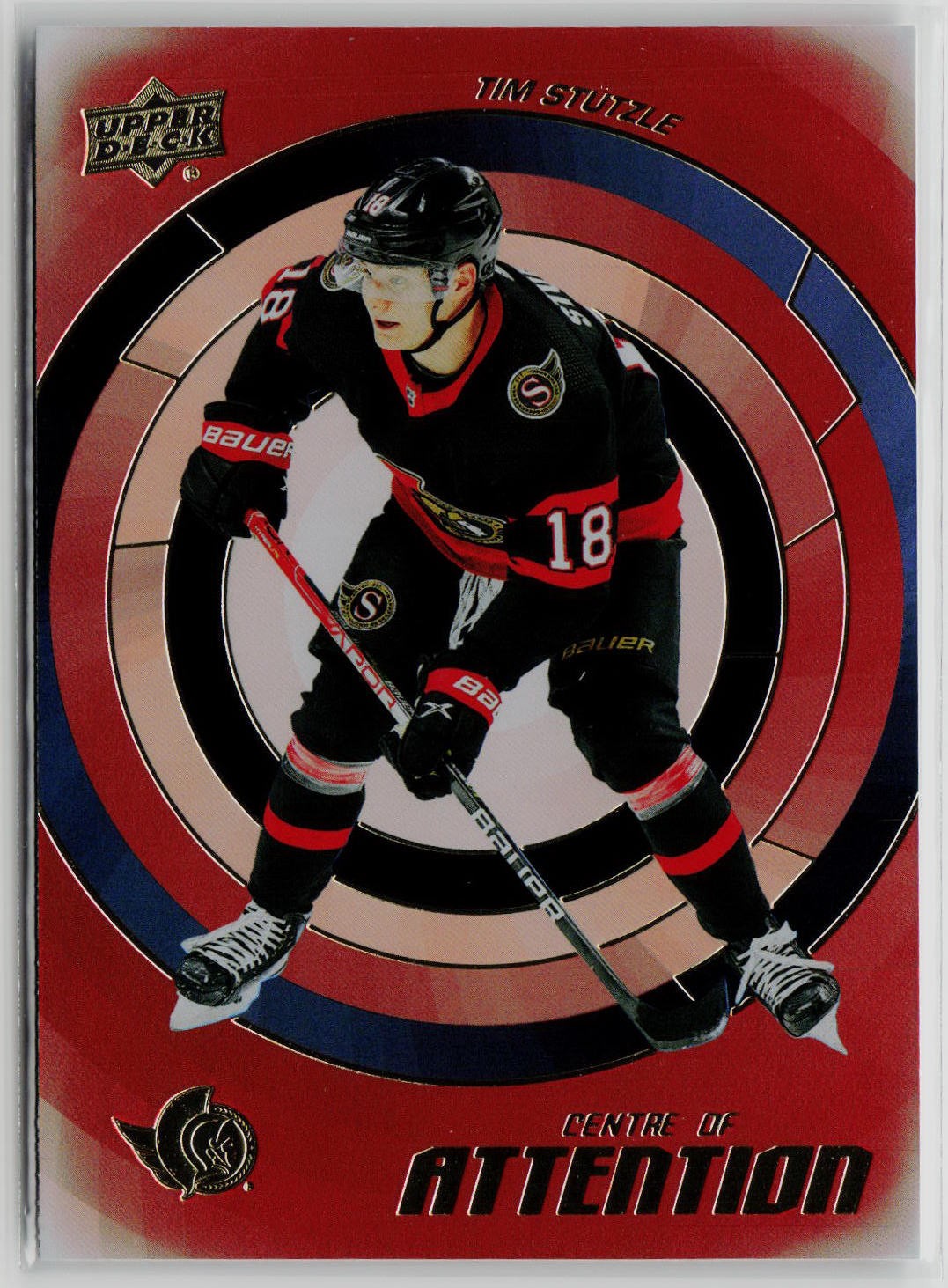 Tim Stutzle - 2022-23 Upper Deck Centre of Attention Gold #CA-14 Ottawa Senators