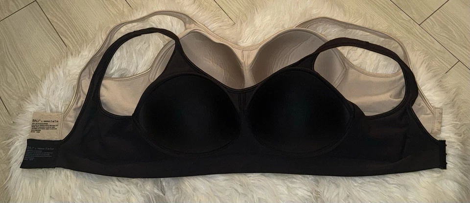 2 sujetadores Bali 3488 Comfort Revolution sin cables florales sin costuras para mujer XL XLarge Foto 4 de 4