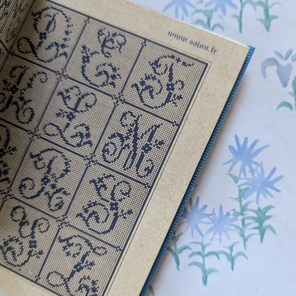 Maison Sajou Miniature Green Cross Stitch Album #653 Needlepoint DIY French - Image 2 of 2