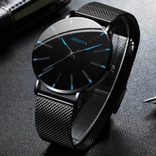 Luxusuhr Mode Ultra-dünne Männer Business Uhren Stahl Mesh Band