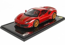 BBR 1/18 P18145RF Ferrari 488 Pista Rosso Fuoco with display case